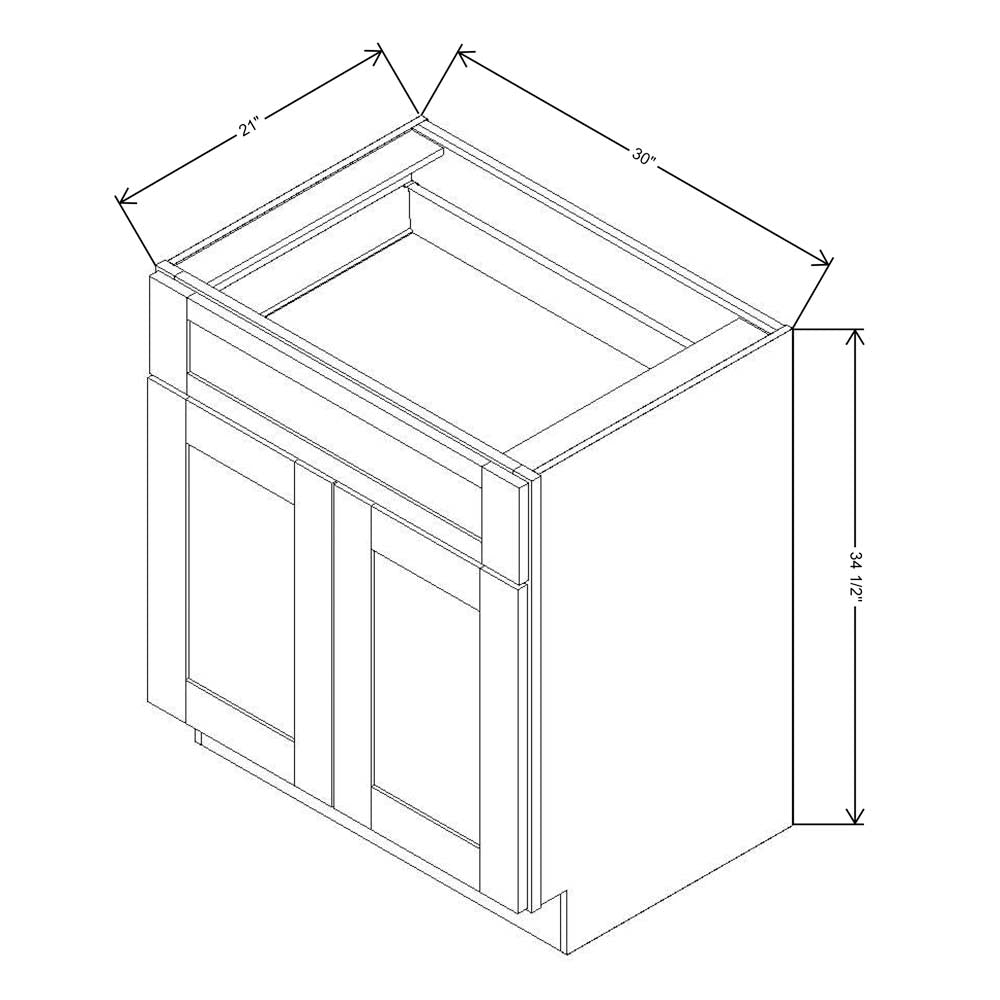 Fabuwood Allure Onyx Frost 30"W X 34 1/2"H Vanity Base