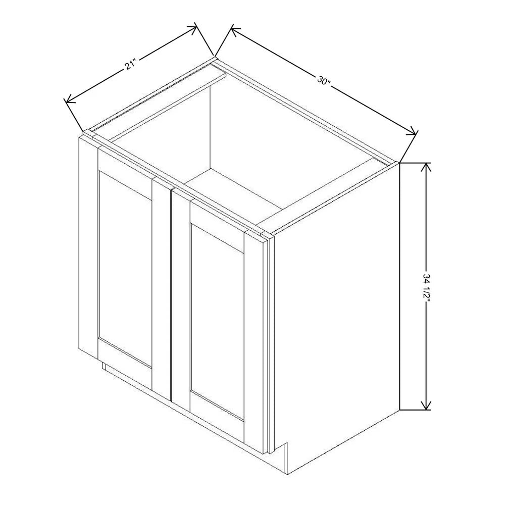 Fabuwood Allure Luna Desert Oak 30" W X 34 1/2" H X 21" D Full Height Single Door Cabinet