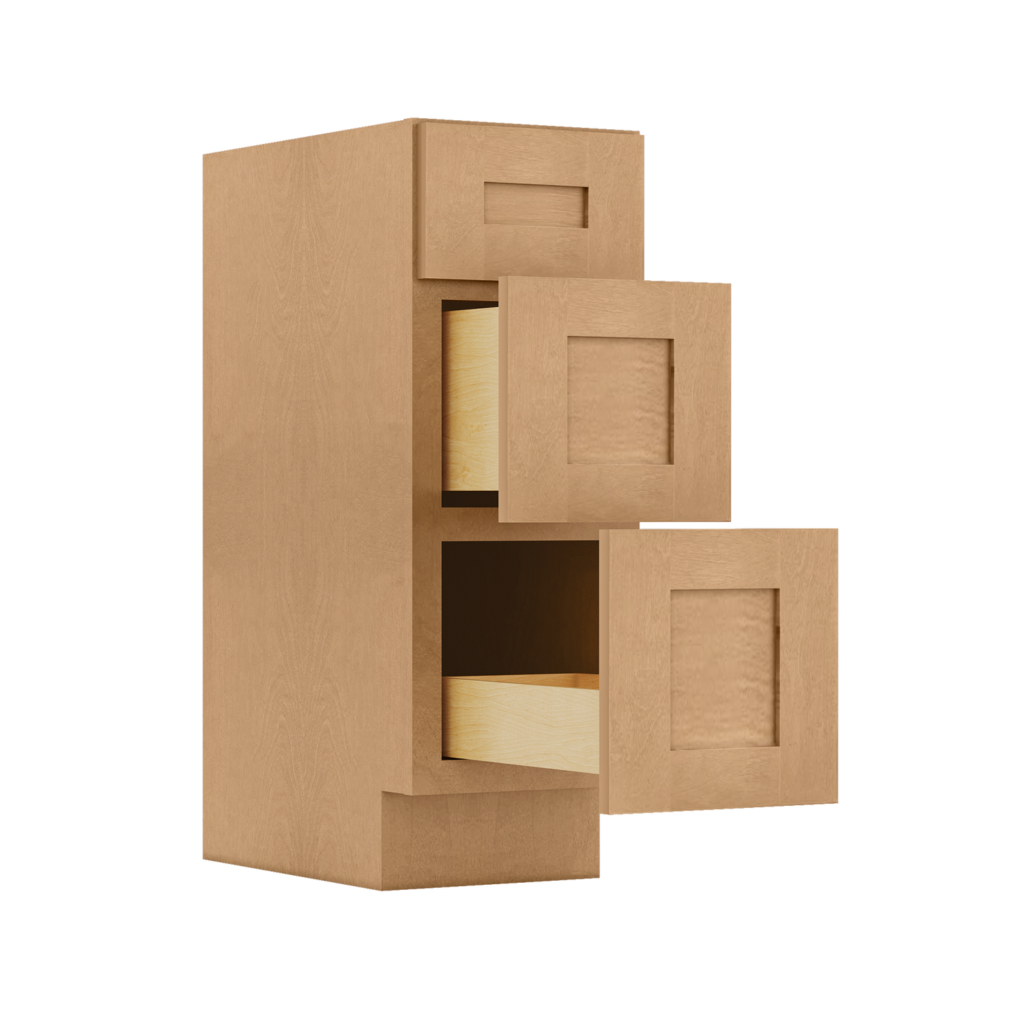 Vanity Drawer Base Cabinet VDB1221345 Shaker Toffee LessCare 12 in. width 34.5 in. height 21 in. depth