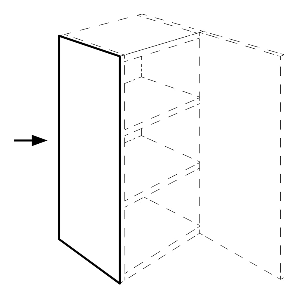 CNC Classic Broadway Silver Vanity Finish End
