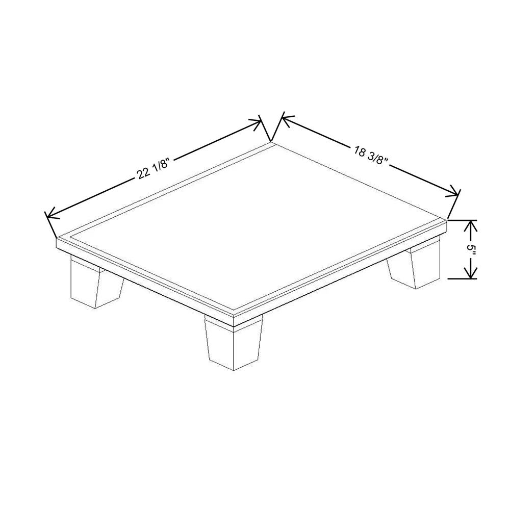 Fabuwood Allure Galaxy Desert Oak 18 3/8" W X 5" H X 22 1/8" D Vera Platform With Taper Feet For TP1821