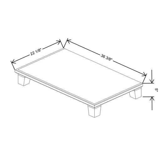 Fabuwood Allure Luna Dove 36"W & 22"D Vera Platform With Taper Feet For V36