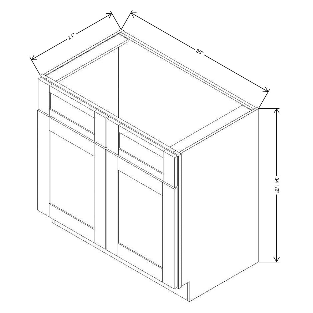 Fabuwood Allure Onyx Frost 36"W x 34 1/2"H Vanity Base