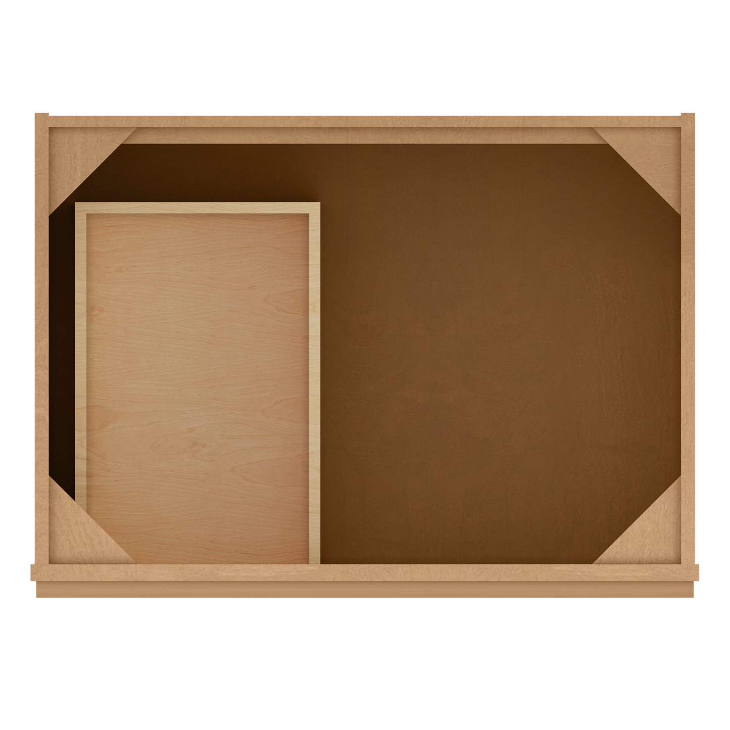 Vanity Sink Base Cabinet with Left Drawers 30 Inch Wide x 21 Inch Deep x 34 1/2 Inch High Shaker Toffee Series