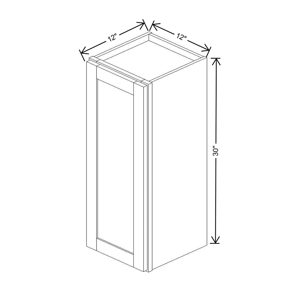 Wolf Classic Dartmouth 5-Piece Hazelnut Stain 12"W X 30"H Wall Cabinet