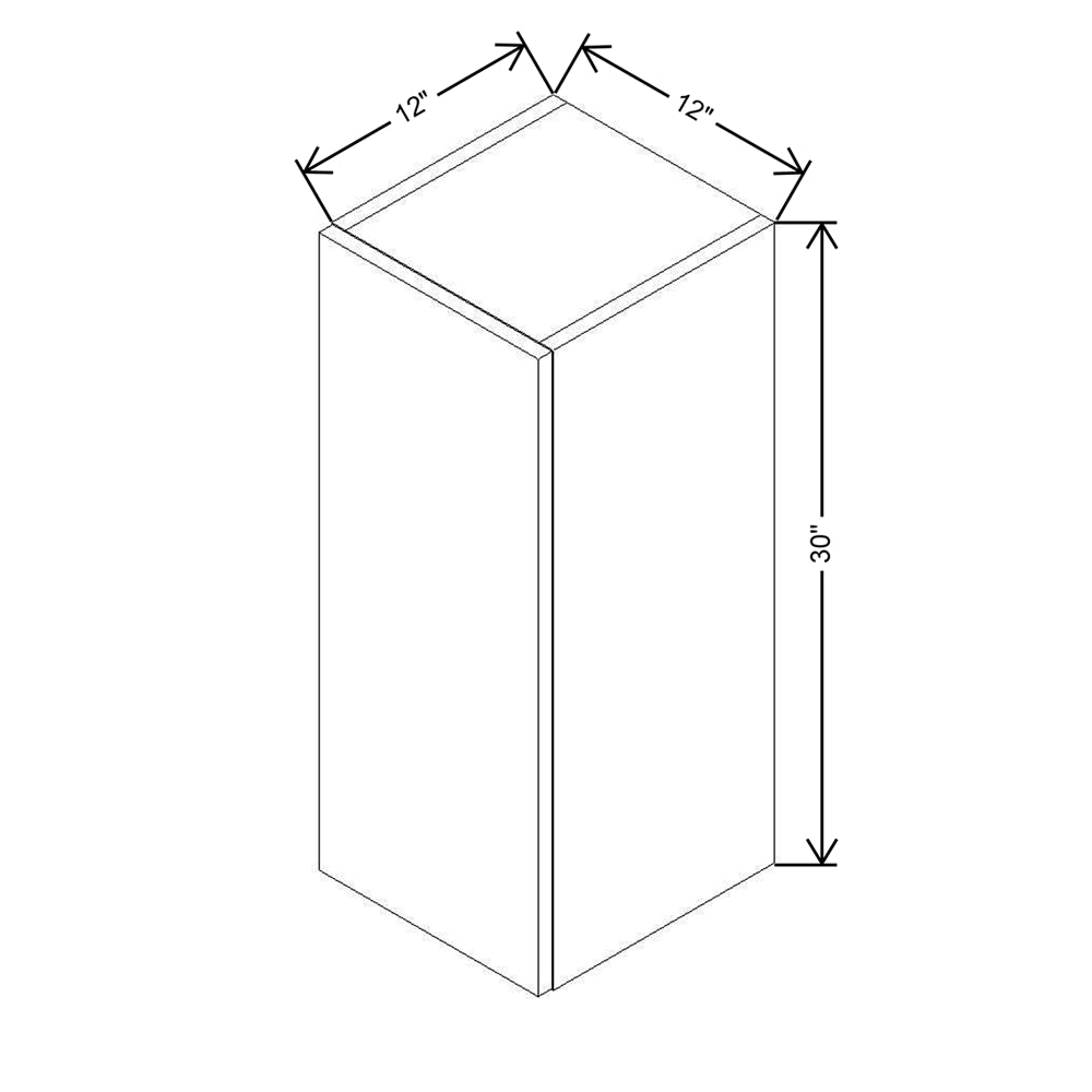 CNC Concord Elegant Ocean 12" W X 30" H Single Door Wall Cabinet