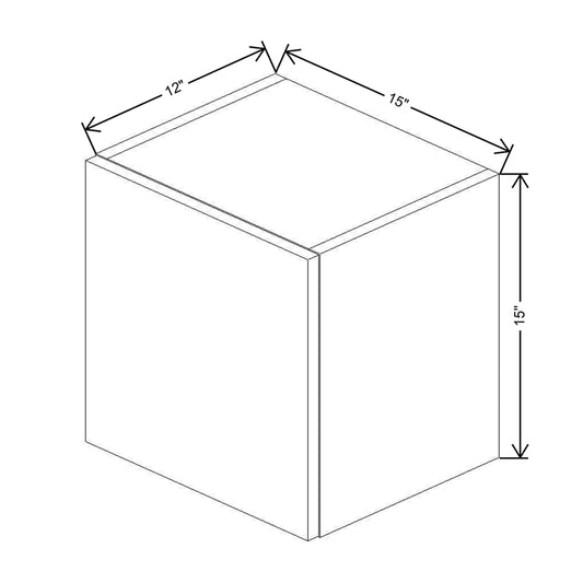 CNC Classic Milano Sand 12" W X 36" H Single Door Wall End Cabinet