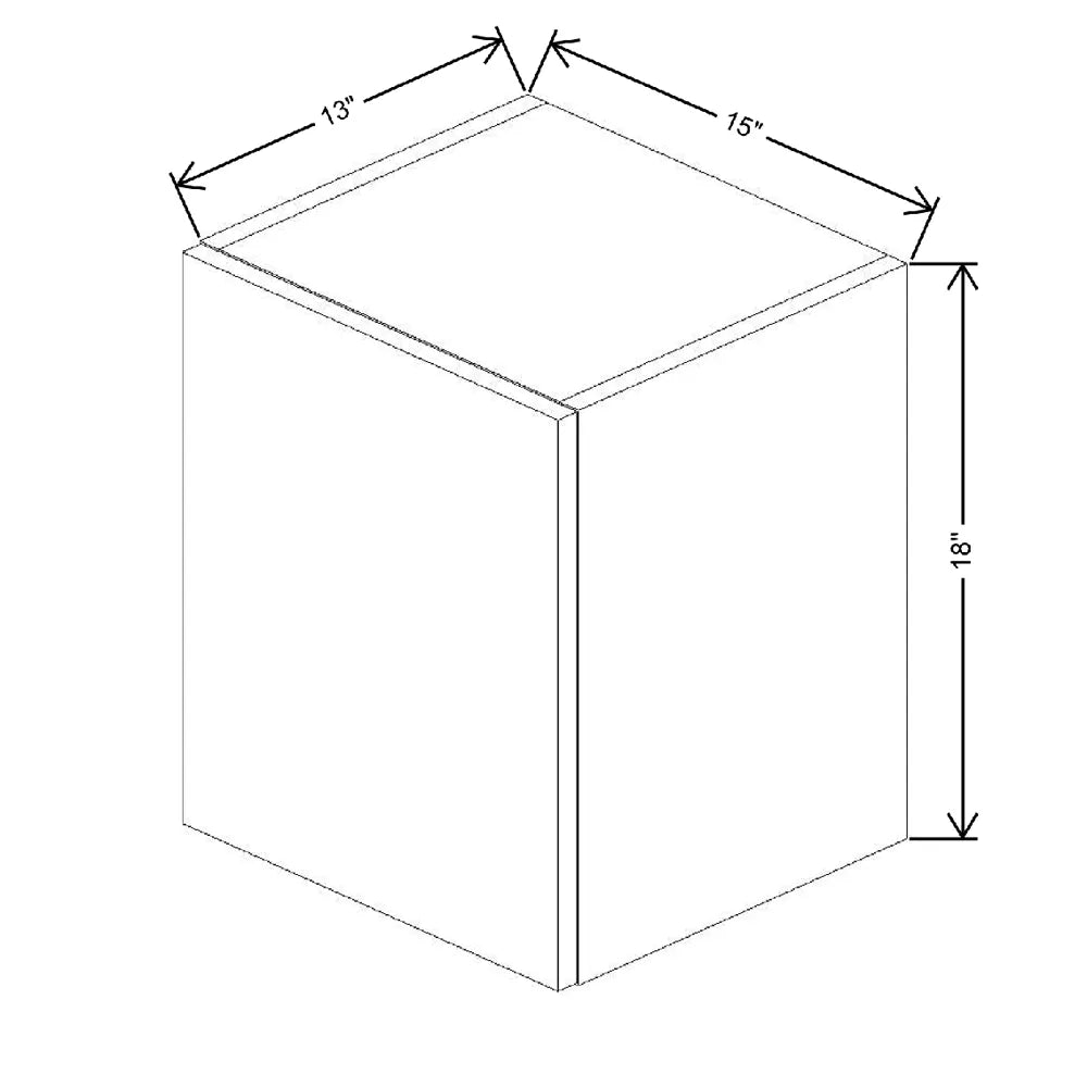 Fabuwood Illume Catalina Muratti 1 15" W X 18" H X 12" D Double Door Wall Cabinet