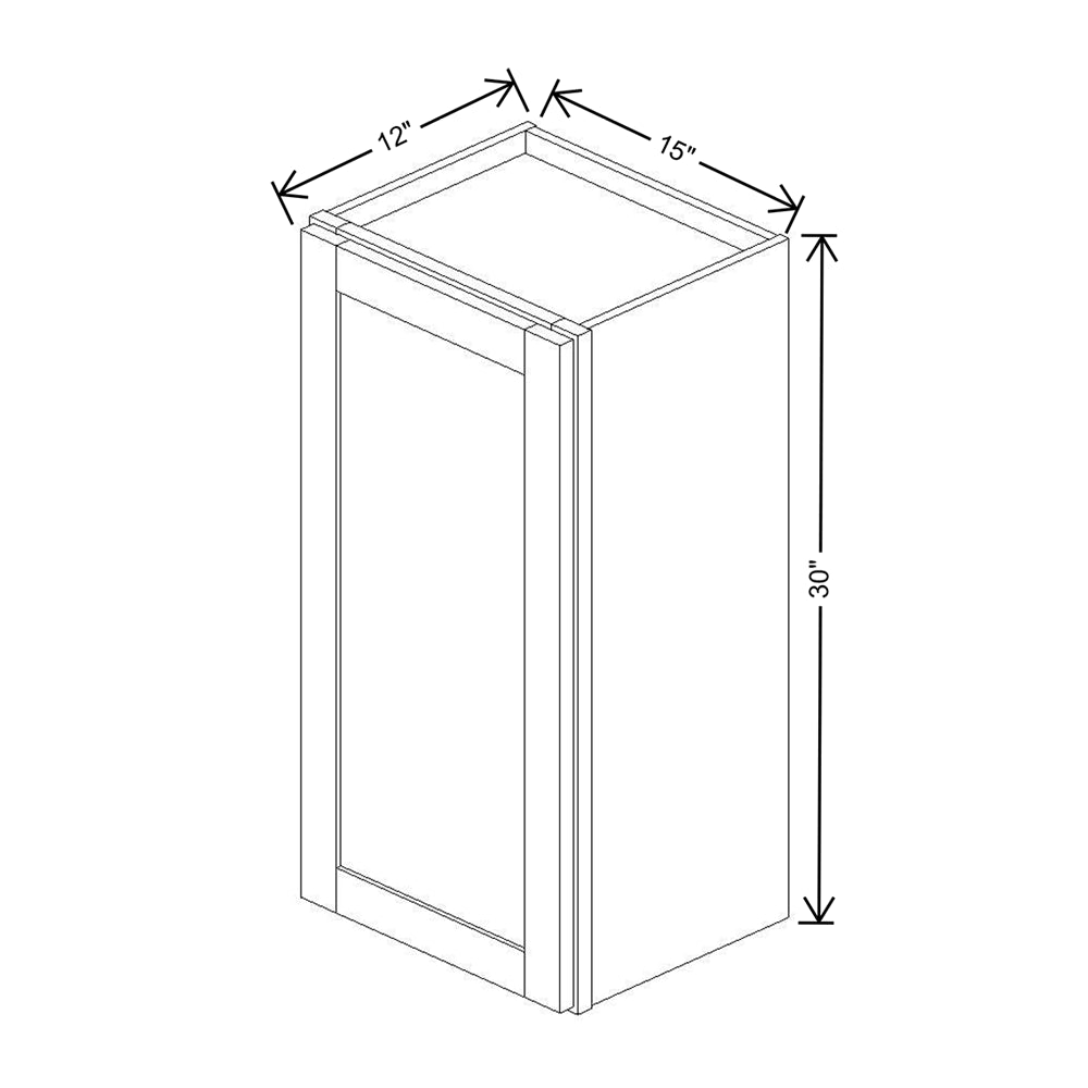 Wolf Classic Dartmouth 5-Piece Hazelnut Stain 15"W X 30"H Wall Cabinet