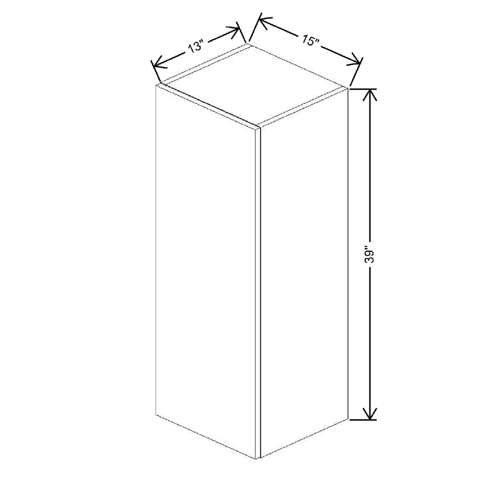 Fabuwood Illume Tuscany Como Ash 2 15" W X 39" H X 12" D Single Door Wall Cabinet