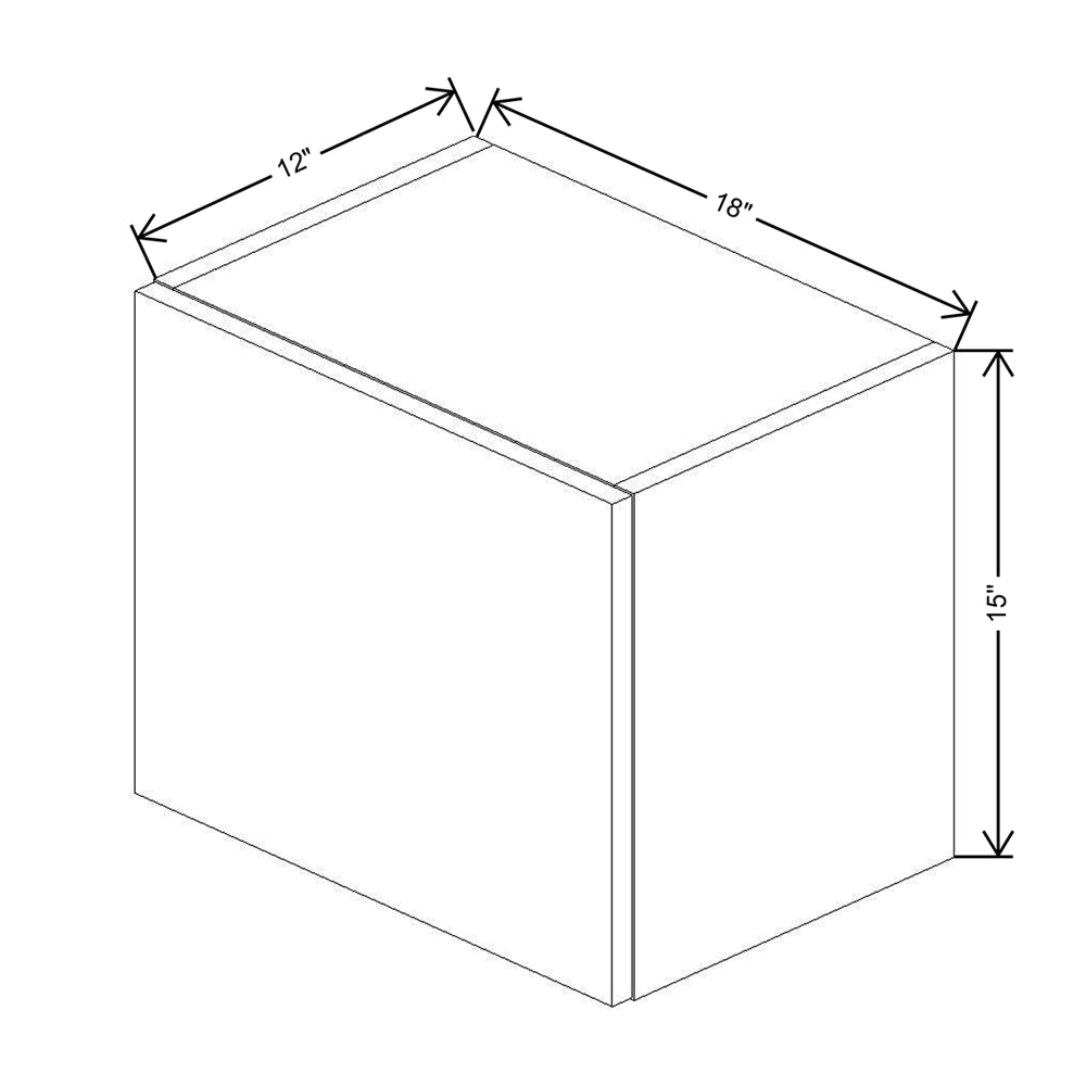 CNC Concord Newport White 18" W X 15" H Single Door Wall Cabinet