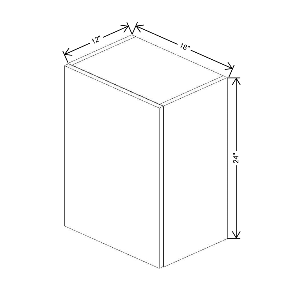 CNC Luxor Harvest 18" W X 24" H Single Door Wall Cabinet