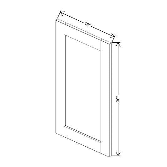 J&K White Shaker S8 Dummy Door Panel 18" W x 30" H
