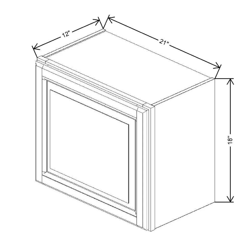 Fabuwood Quest Metro Mist 21" W X 18" H X 12" D Double Door Wall Cabinet