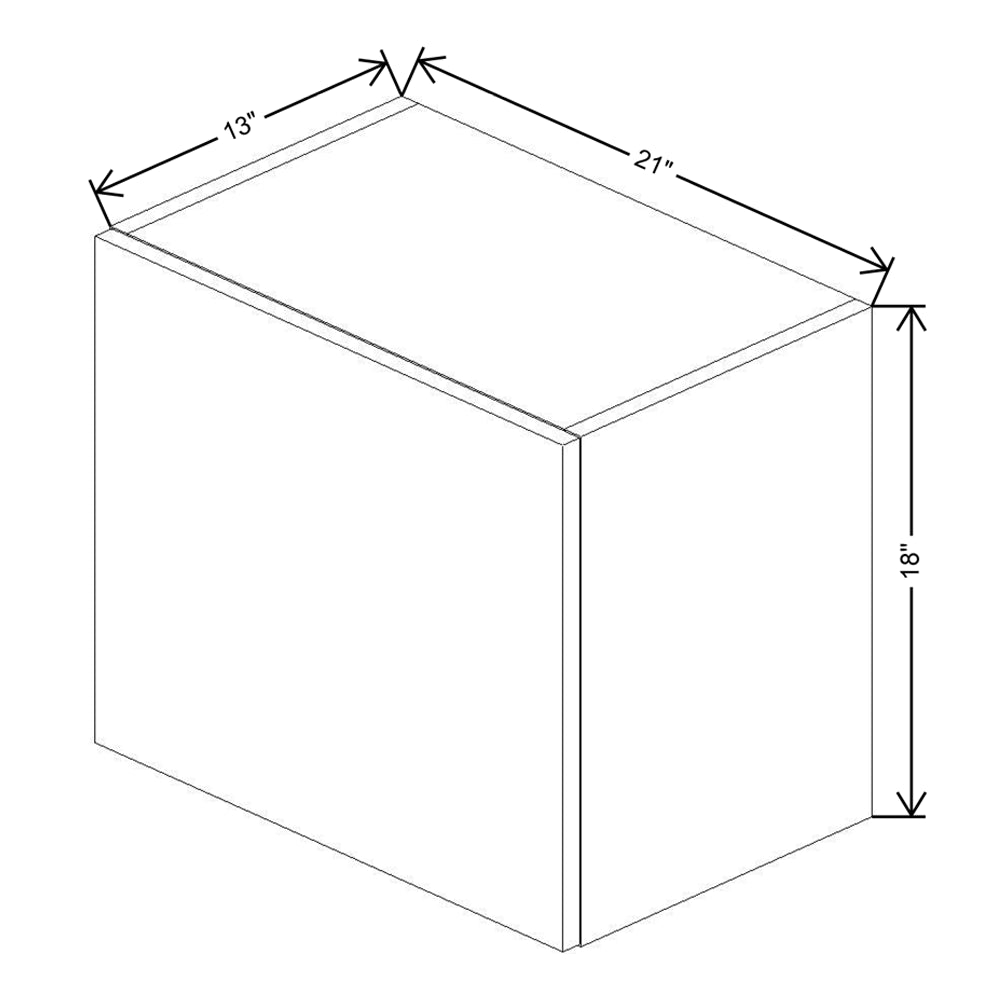 Fabuwood Illume Tuscany Olmo 3 18" High Lift Up Wall