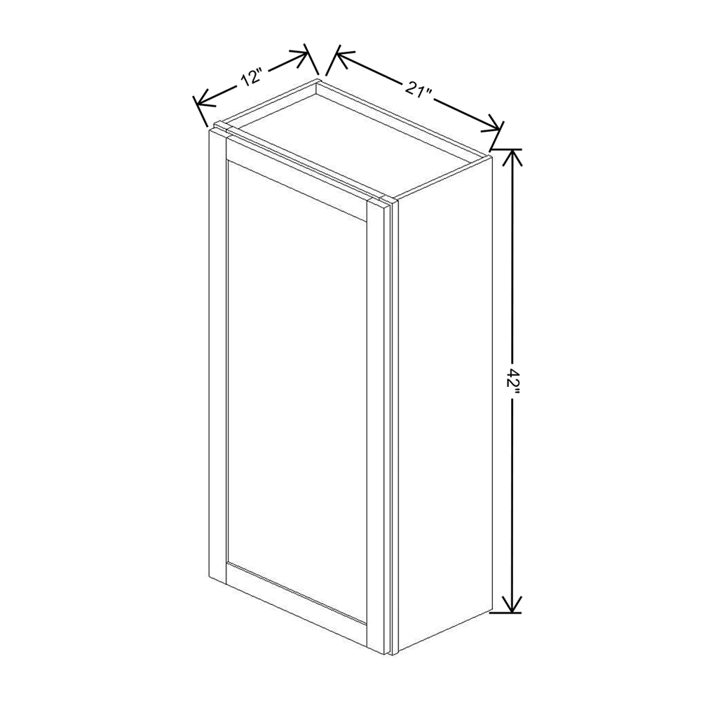 Wolf Classic York Grey Stain 21"W X 42"H Wall Cabinet