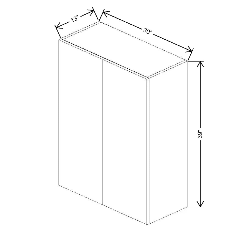 Fabuwood Illume Tuscany Olmo 3 30" W X 39" H X 12" D Single Door Wall Cabinet