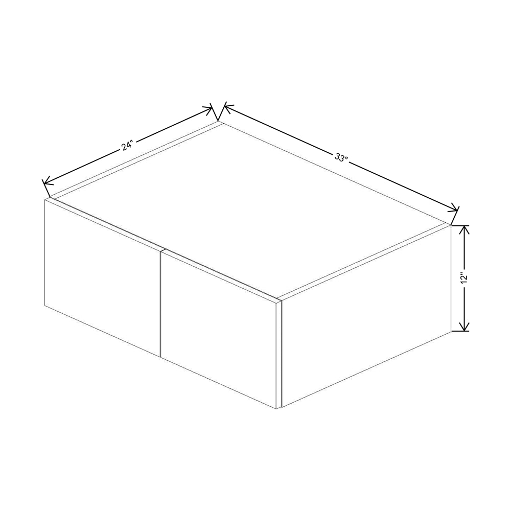 CNC Concord Newport White 33" W X 12" H X 24" D Double Door Wall Cabinet