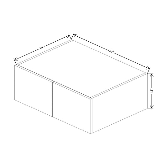 CNC Concord Newport White 33" W X 12" H X 24" D Double Door Wall Cabinet