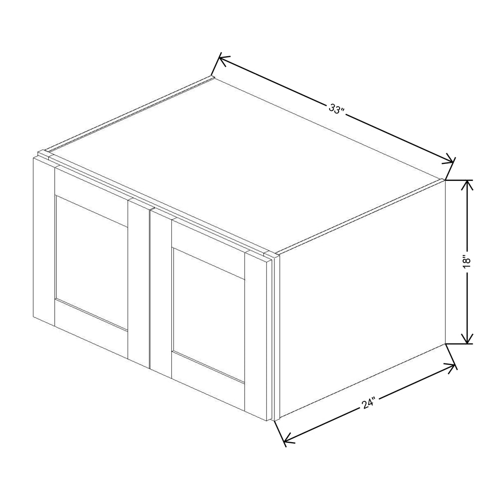 Fabuwood Quest Metro Frost 33"W X 18"H Wall X 24"Deep Wall