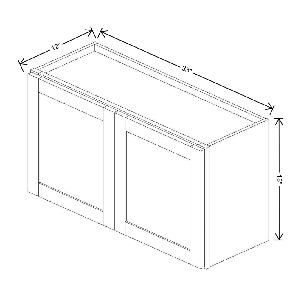 Wolf Classic Dartmouth 5-piece Biscayne Paint 33"W X 18"H Wall Cabinet