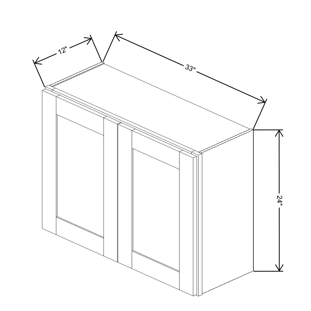 Fabuwood Quest Metro Frost Wall 33"W x 24"H Shaker Cabinet