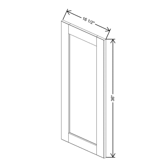 J&K White Shaker S8 Dummy Door Panel 16 1/2" W x 36" H