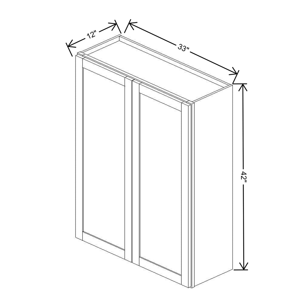 Wolf Classic Dartmouth 5-piece Biscayne Paint 33"W X 42"H Wall Cabinet