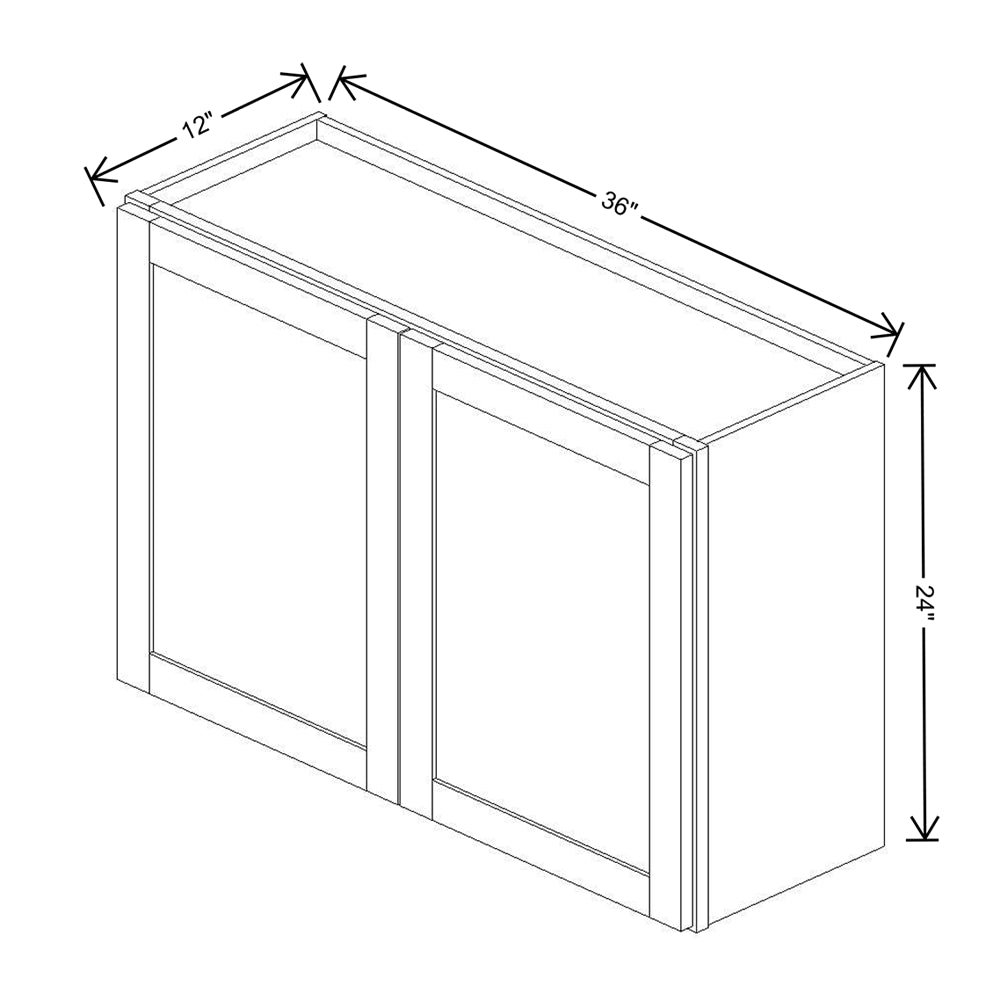 Wolf Classic Dartmouth 5-piece Biscayne Paint 36"W X 24"H Wall Cabinet