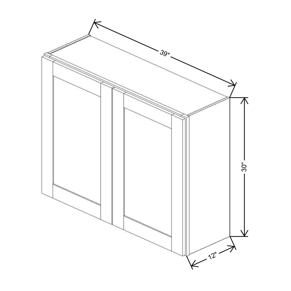 Fabuwood Allure Onyx Horizon 39"W X 30"H Wall