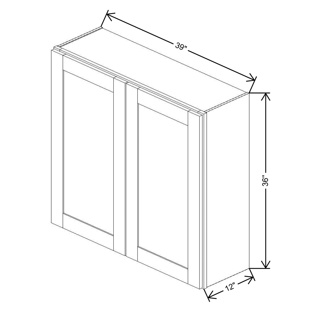 Fabuwood Allure Onyx Frost 39"W X 36"H Wall