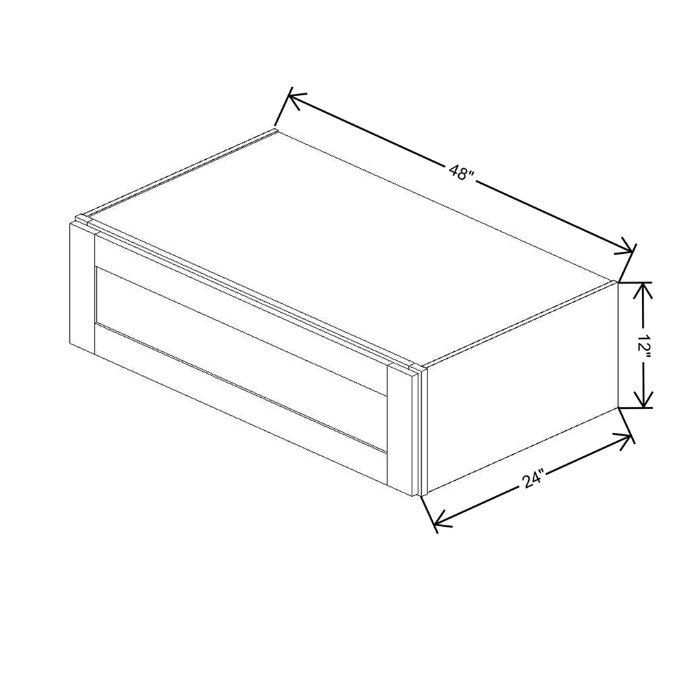 Fabuwood Allure Galaxy Desert Oak 48" W X 12" H X 24" D Lift Up Wall Cabinet