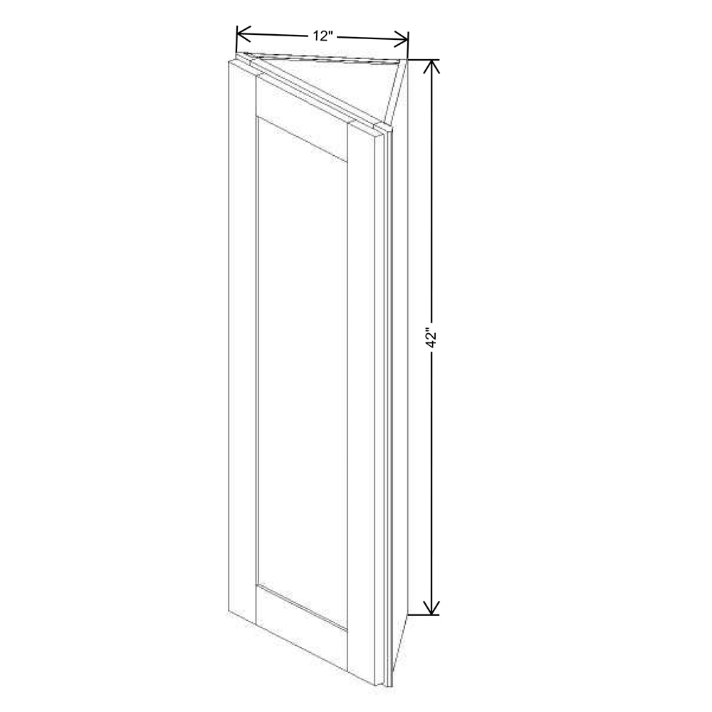Fabuwood Allure Onyx Horizon 12"W X 42"H Wall End
