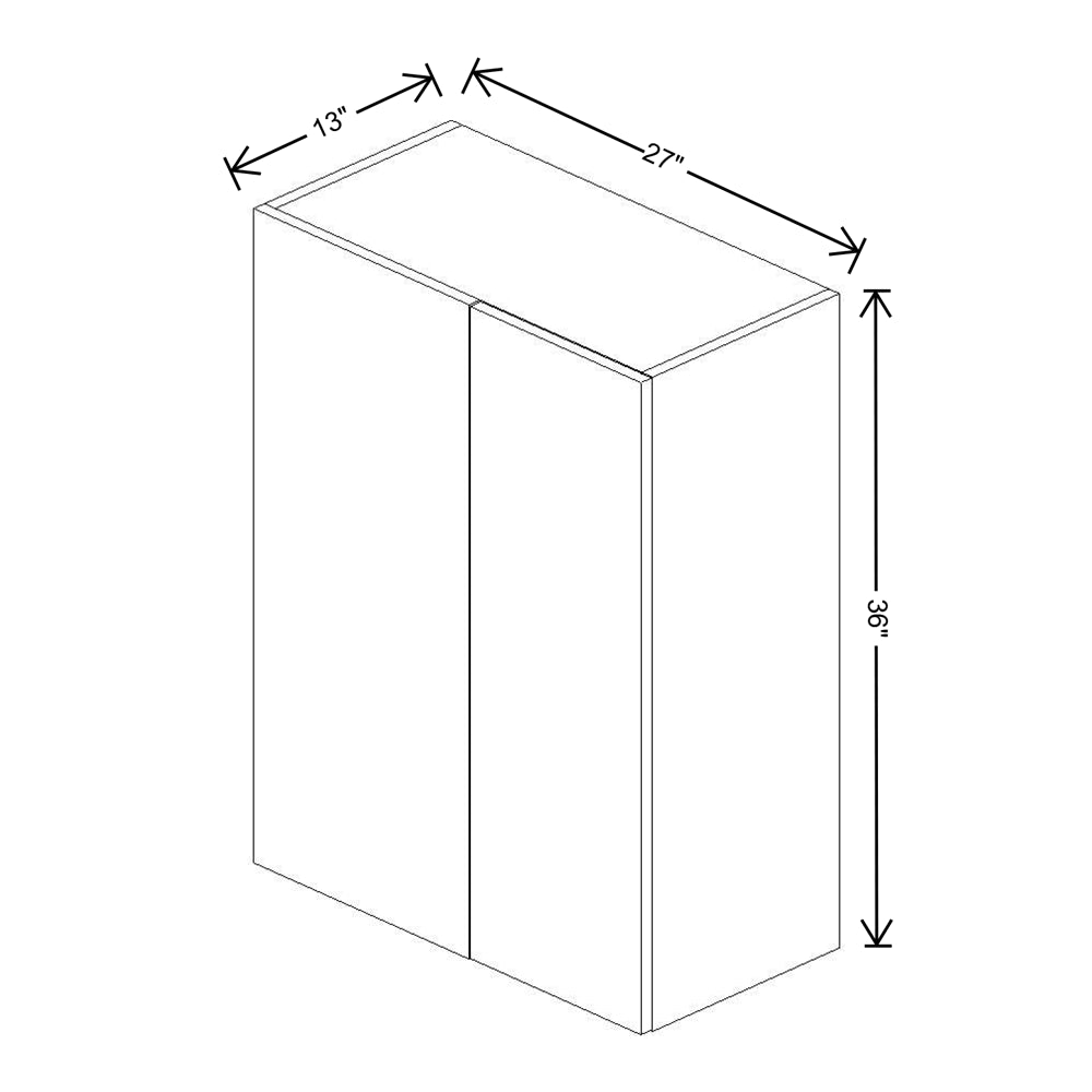 Fabuwood Illume Tuscany Olmo 3 36" High Wall Blind