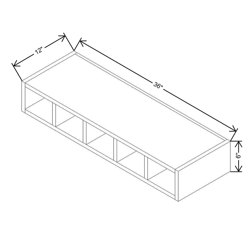 CNC Concord Newport White 36" W Wine Cubby