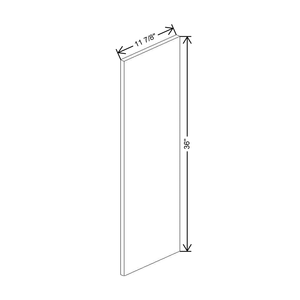 CNC Classic Milano Obsidian 12" W X 36" H Decorative End