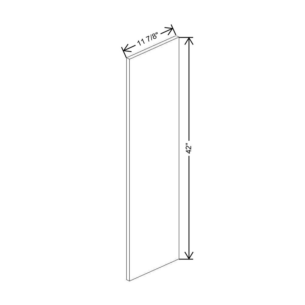 CNC Classic Milano Obsidian 12" W X 42" H Decorative End