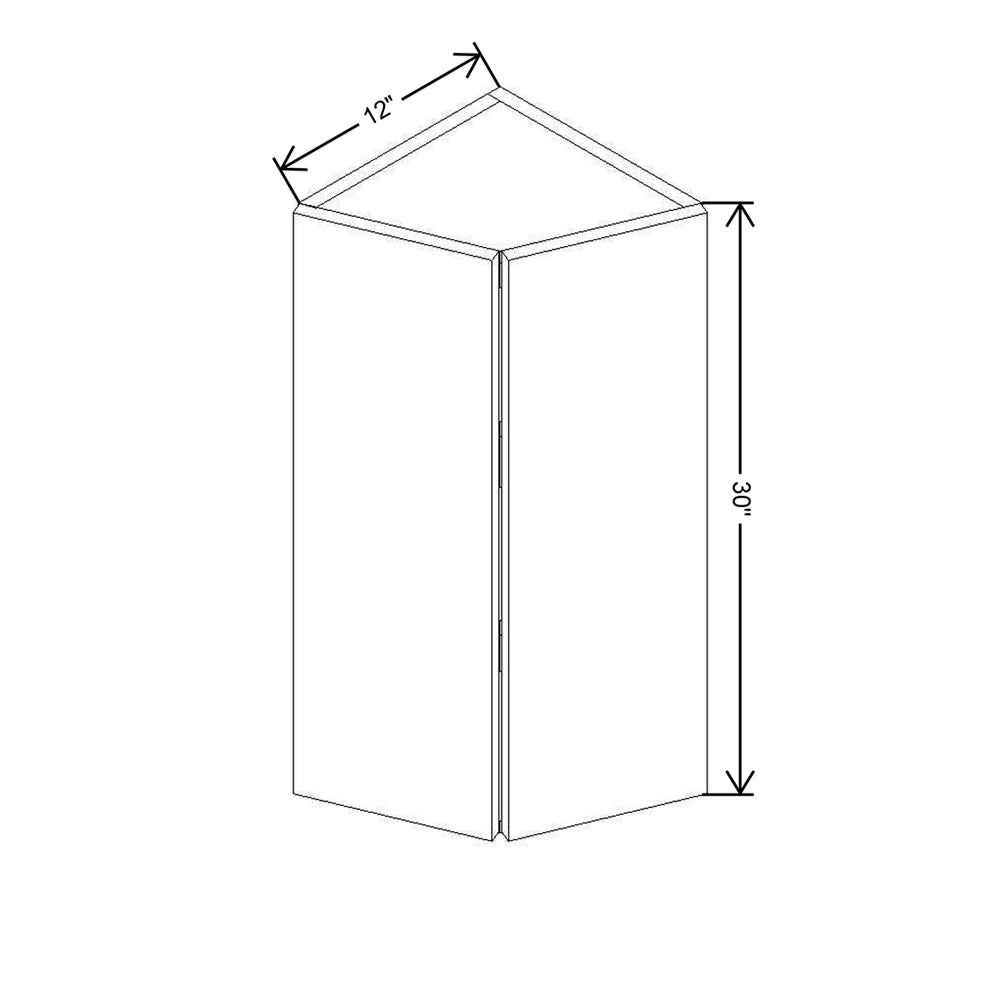 CNC Classic Broadway Cotton 12" W X 30" H Double Door Wall End Cabinet