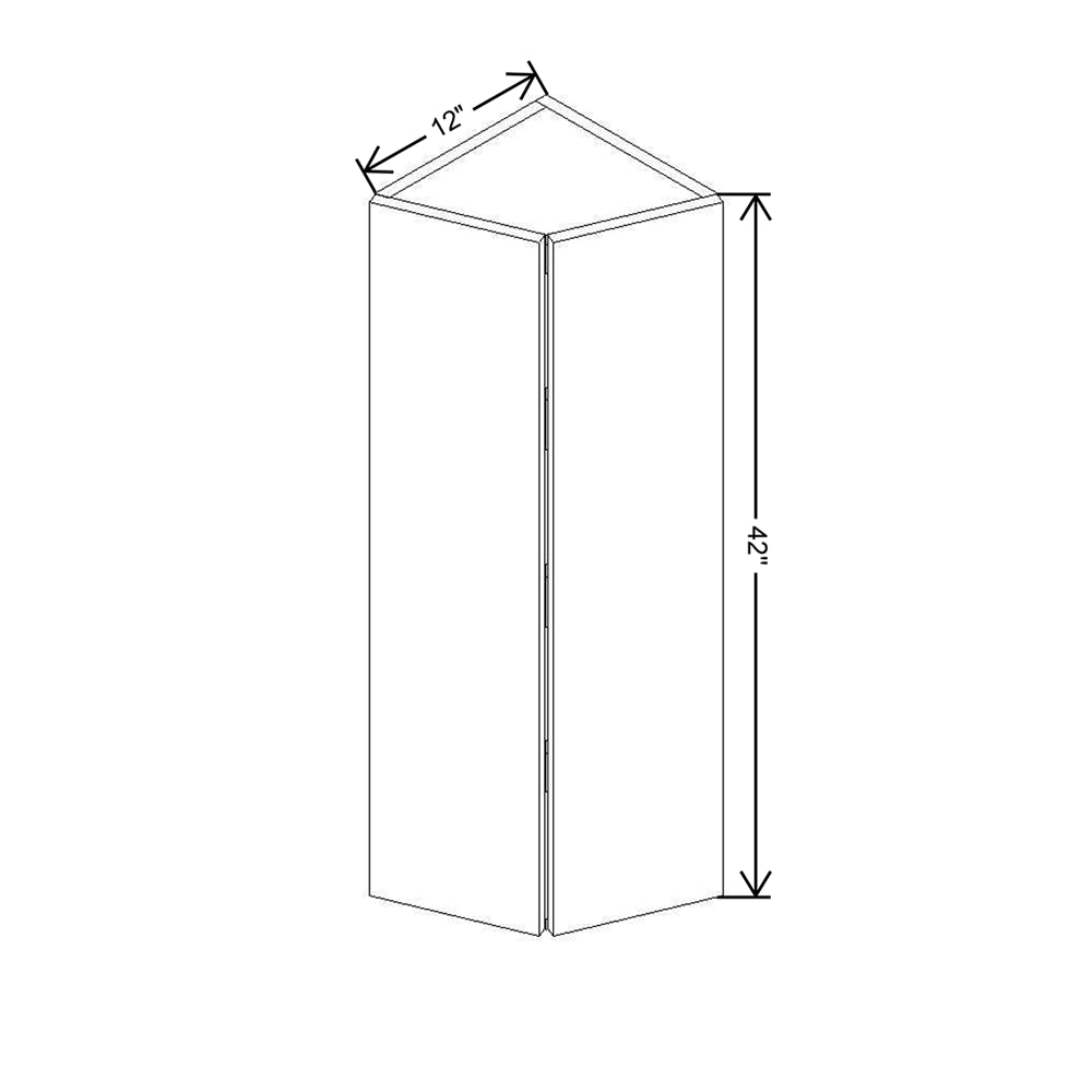 CNC Concord Newport White 12" W X 42" H Double Door Wall End Cabinet