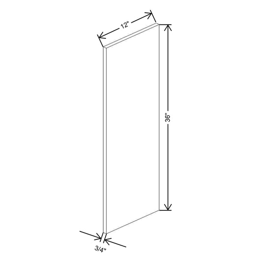 CNC Classic Milano Seaside 3/4" W X 36" H X 13" D End Panel
