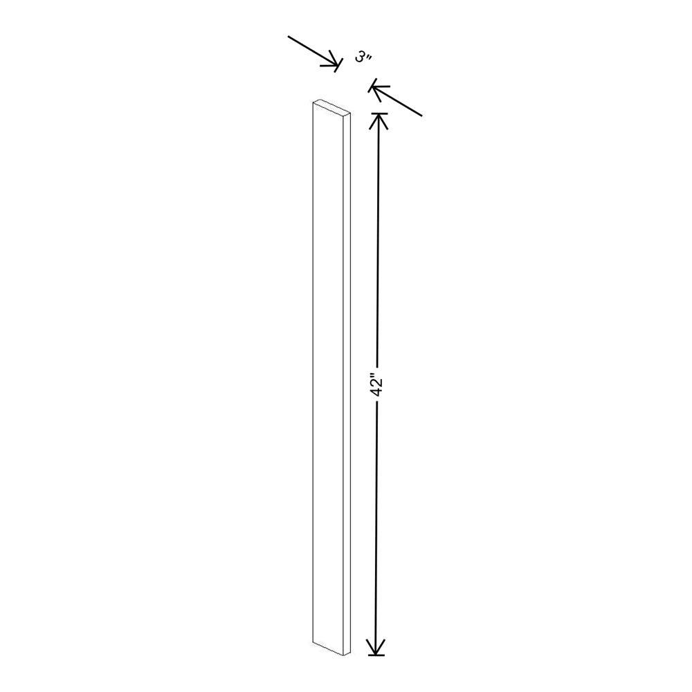 Fabuwood Quest Metro Frost 3" W X 42" H Wall Filler
