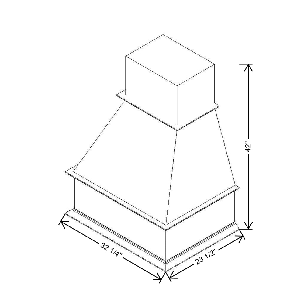 CNC Concord Park Ave Ocean 30" W Traditional Wood Hood