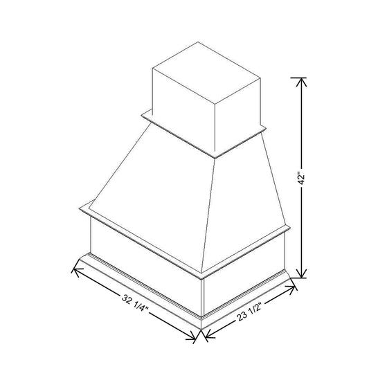 CNC Concord Richmond Stone 30" W Traditional Wood Hood
