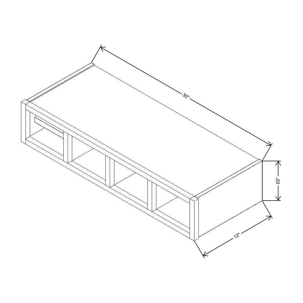 Fabuwood Allure Onyx Horizon 30"W X 06"H Wine Organiser