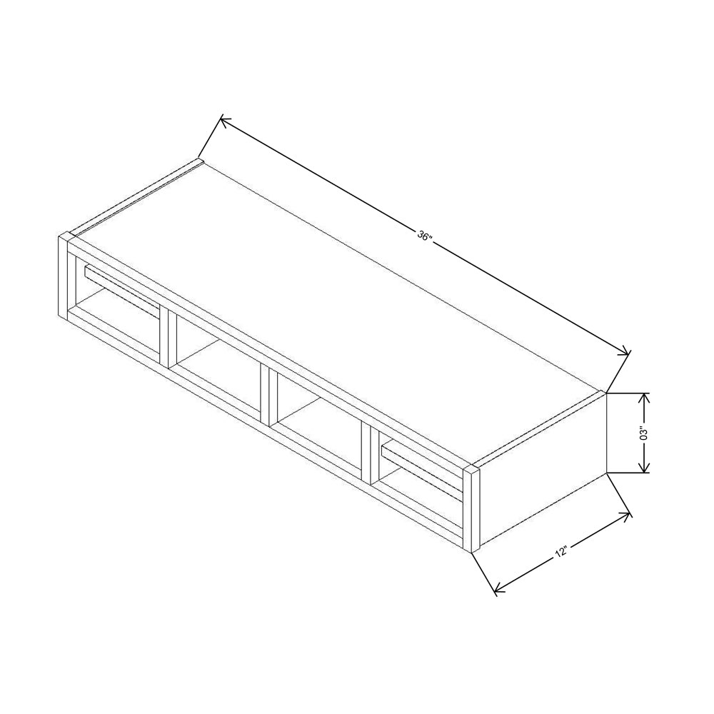 Fabuwood Allure Luna Kona 36"W X 06"H Wine Organiser