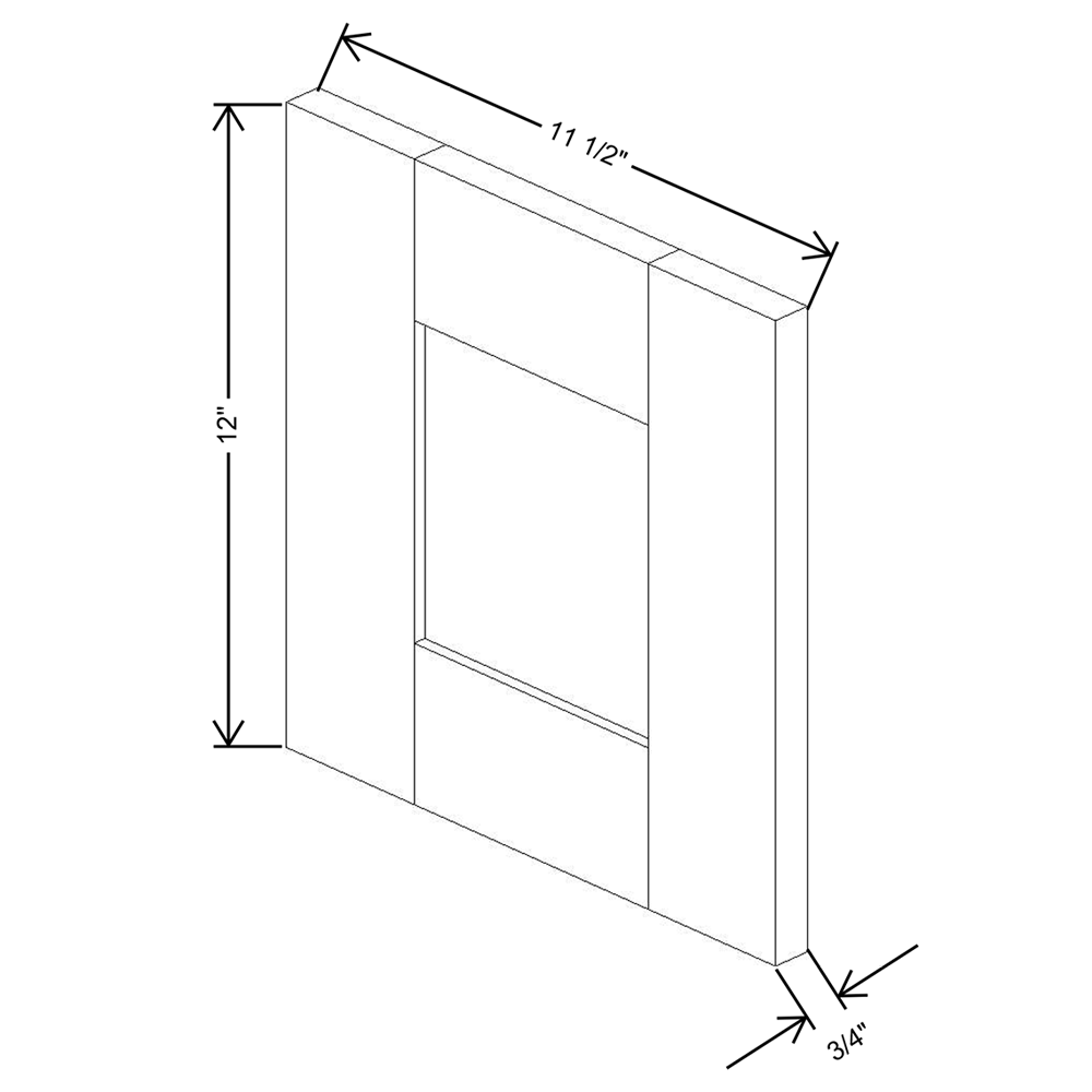 Fabuwood Allure Luna Desert Oak 11 1/2" W X 11 1/2" H X 3/4" D Wainscot Panel