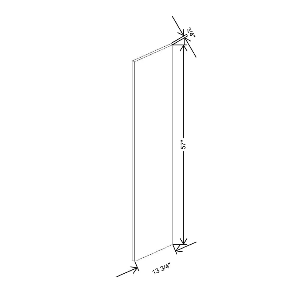 Fabuwood Illume Catalina Carbone Matte 3/4" W x 57" H x 13 3/4" D Wainscot Wall Panel