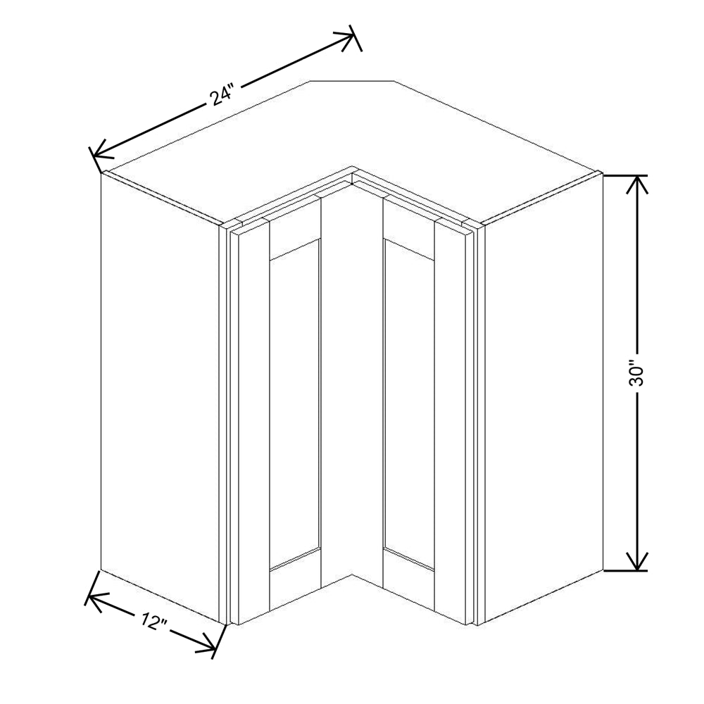 Fabuwood Allure Galaxy Nickel 24"W X 30"H Square Corner Wall