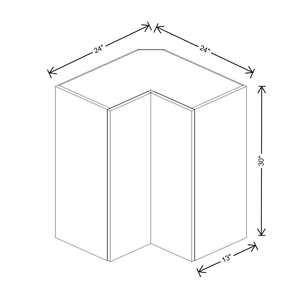 Fabuwood Illume Tuscany Olmo 3 30"H Square Corner Wall