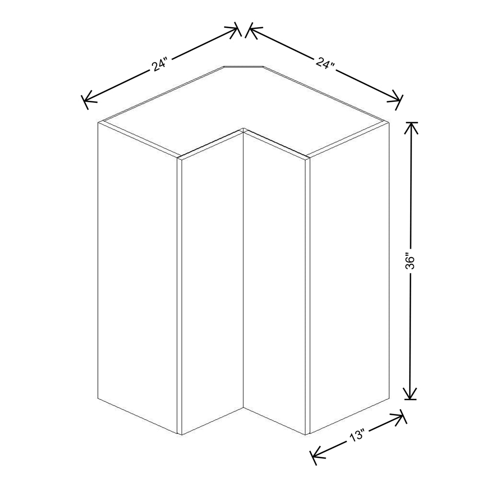 Fabuwood Illume Tuscany Olmo 3 36"H Square Corner Wall